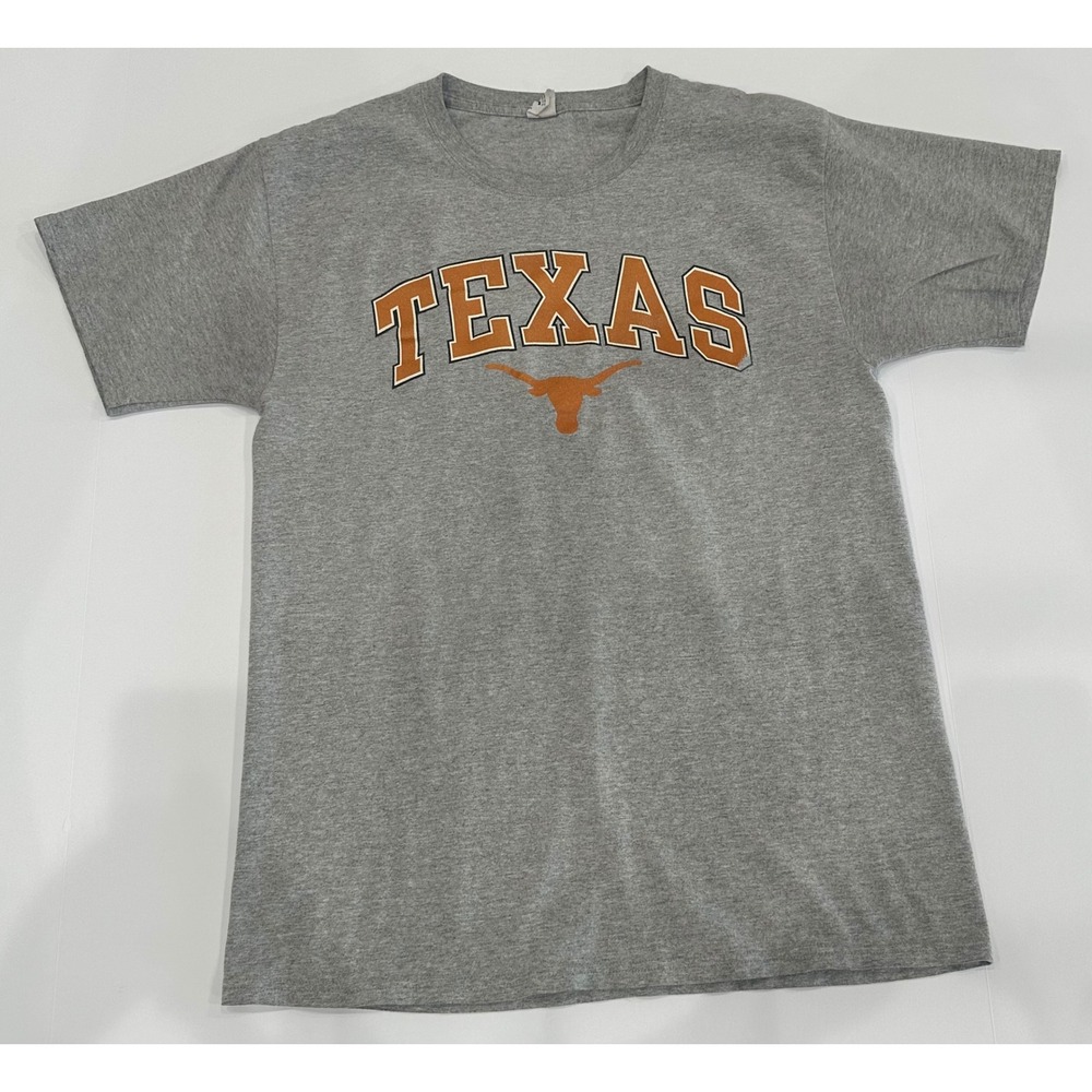 Hanes Texas Longhorns T-Shirt Mens Medium Gray Short Sleeve UT NCAA Fan Gear